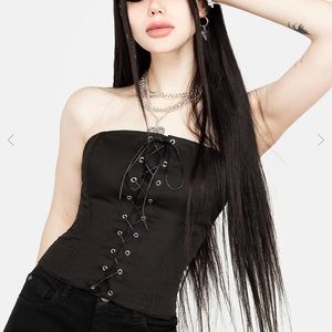 Disturbia Morticia lace corset